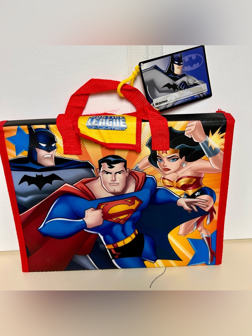Justice League kid’s tri fold activity binder for pens, pencils, crayons..etc.